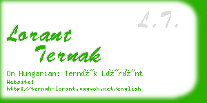 lorant ternak business card